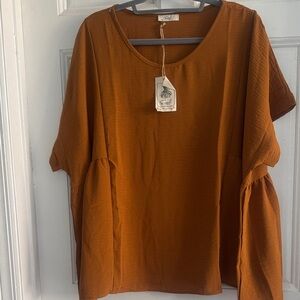 Easel Women's Burnt Orange Blouse
